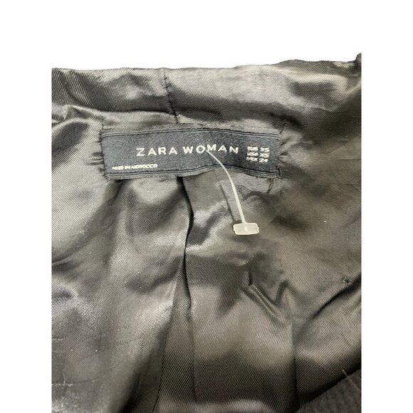Zara Women’s Black Hooded Coat - Picture 3 of 8